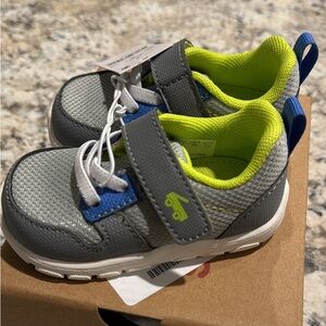 See Kai Run Kids Sneakers in Gray and Neon Green